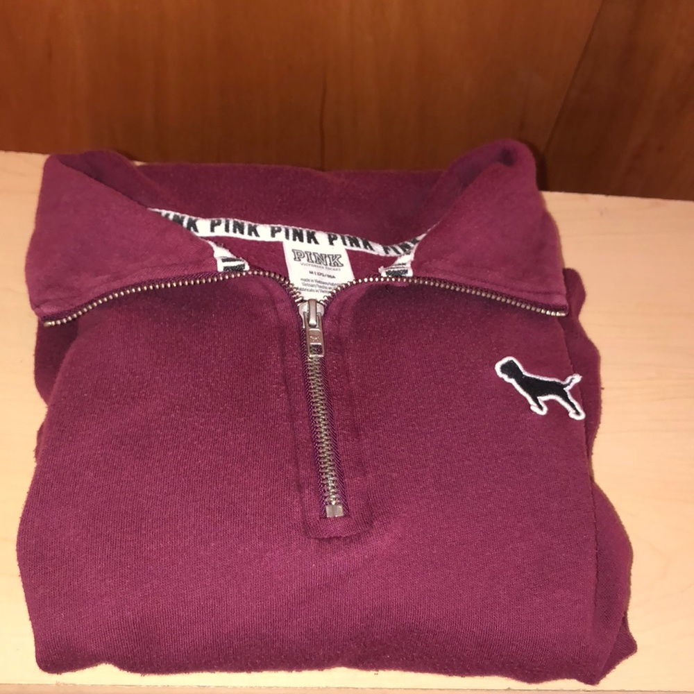 M PINK quarter zip
